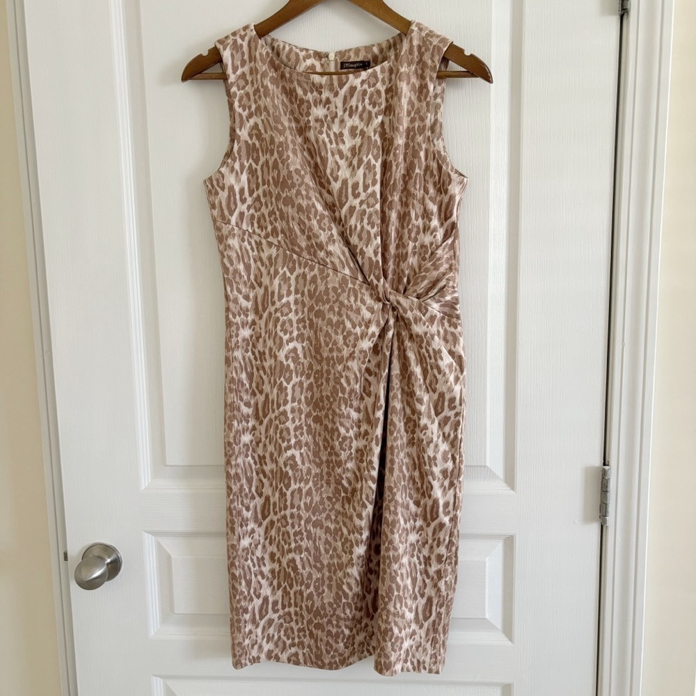 J. McLaughlin Animal Print Faux Suede Sleeveless Dress Small NEW NWT